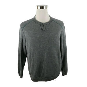 Tommy Bahama Mens Knit V Neck Gray Sweater No Tag Medium? Vintage